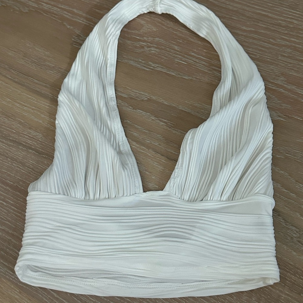White Halter Top
